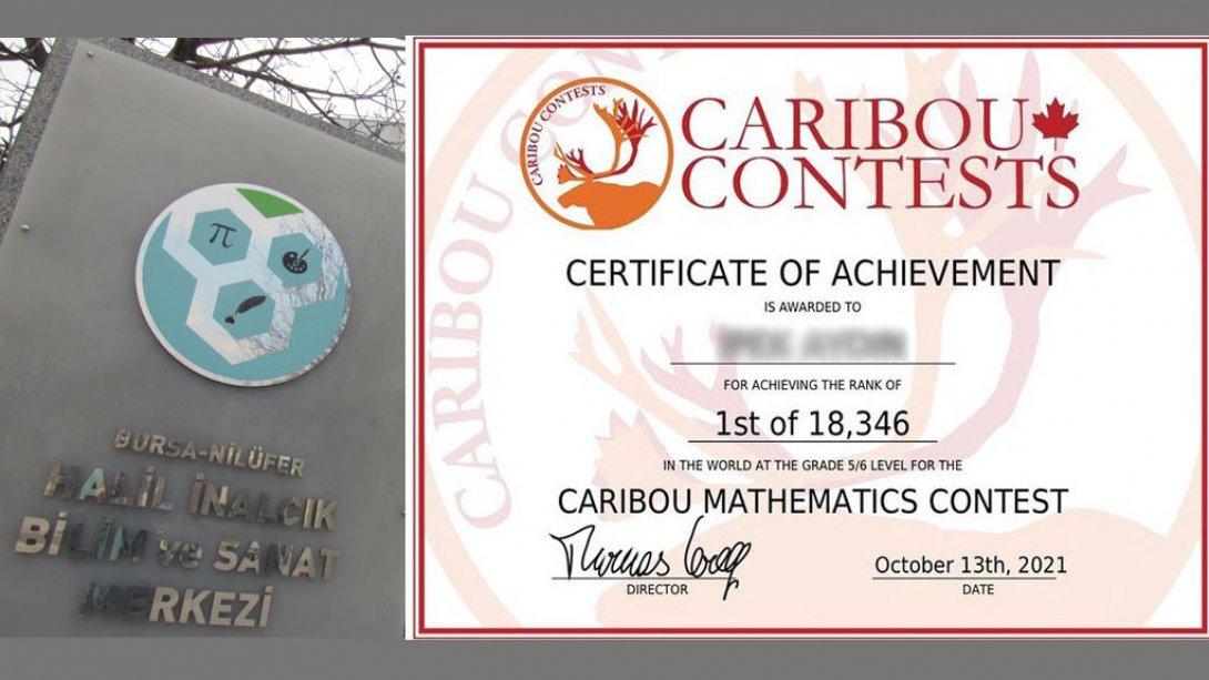 Halil İnalcık Bilim-Sanat Merkezi Öğrencimiz, Caribou Mathematich Yarışması'nda Dünya Birincisi